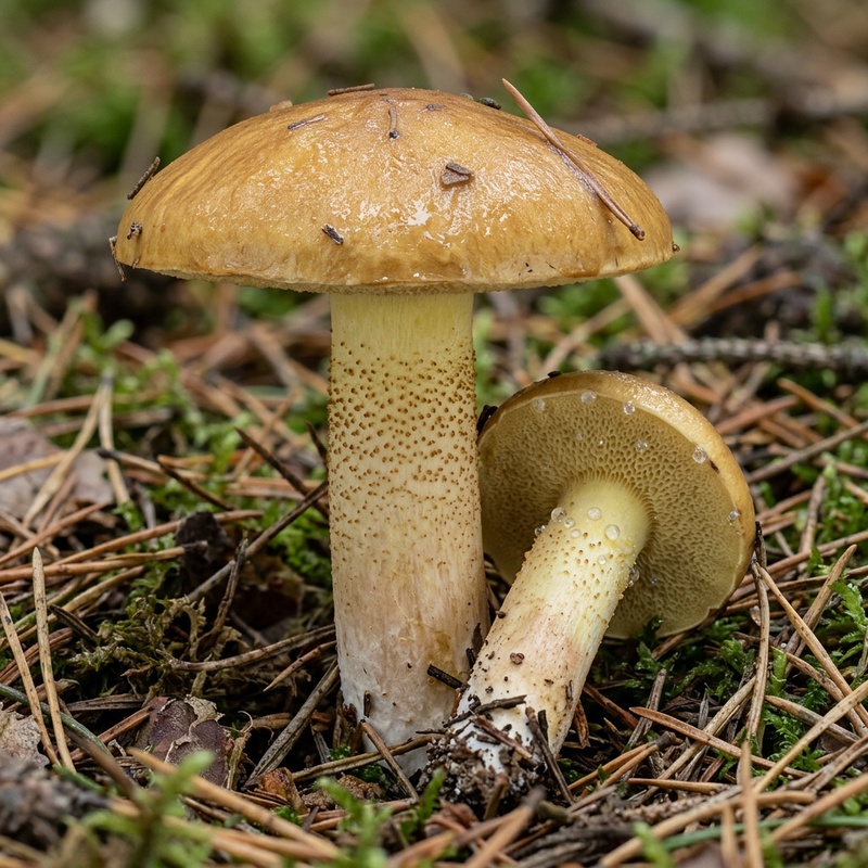 Körnchen-Röhrling (Suillus granulatus), AI-illustratie