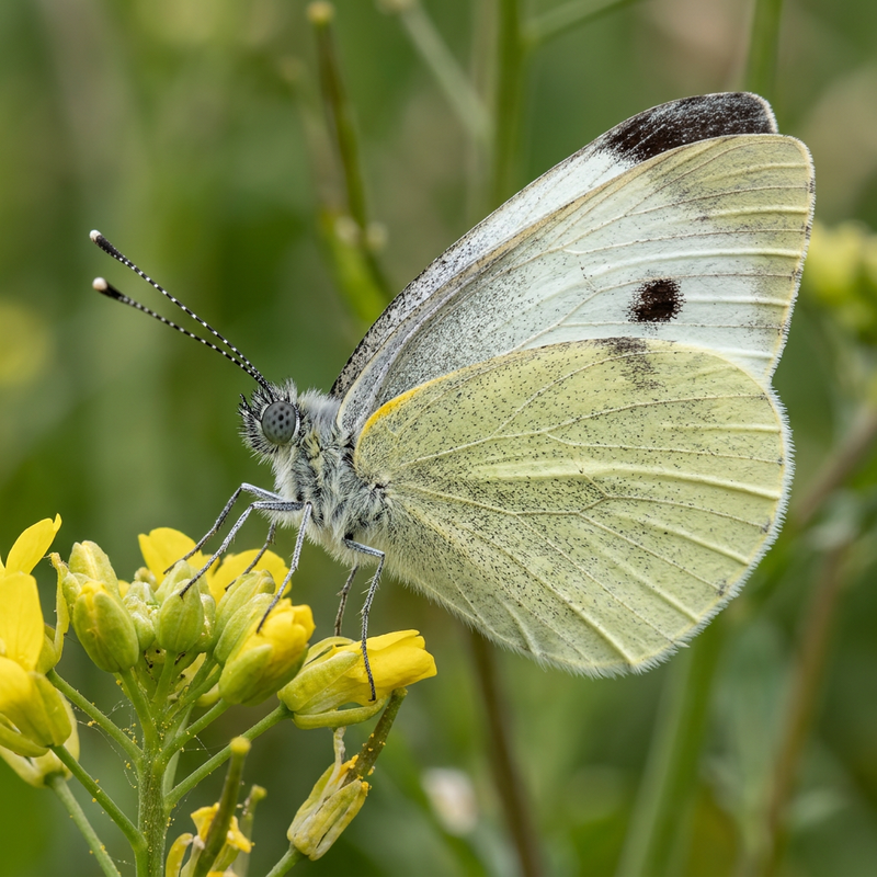 Koolwitje vlinder (geslacht) (Pieris), AI-illustratie