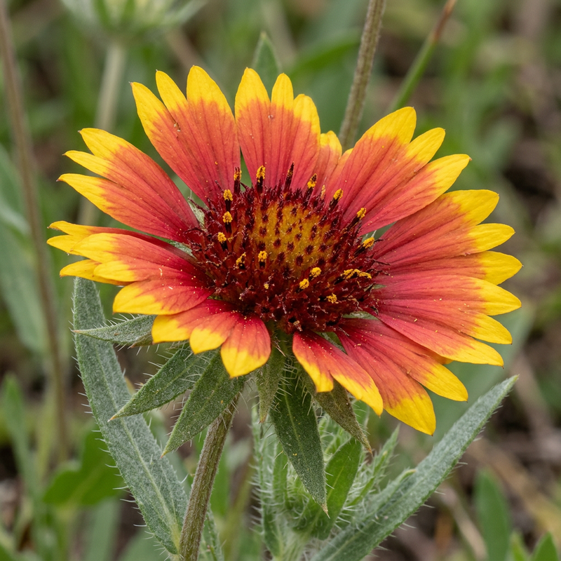 kokarde bloem (Gaillardia grandiflora), AI-illustratie