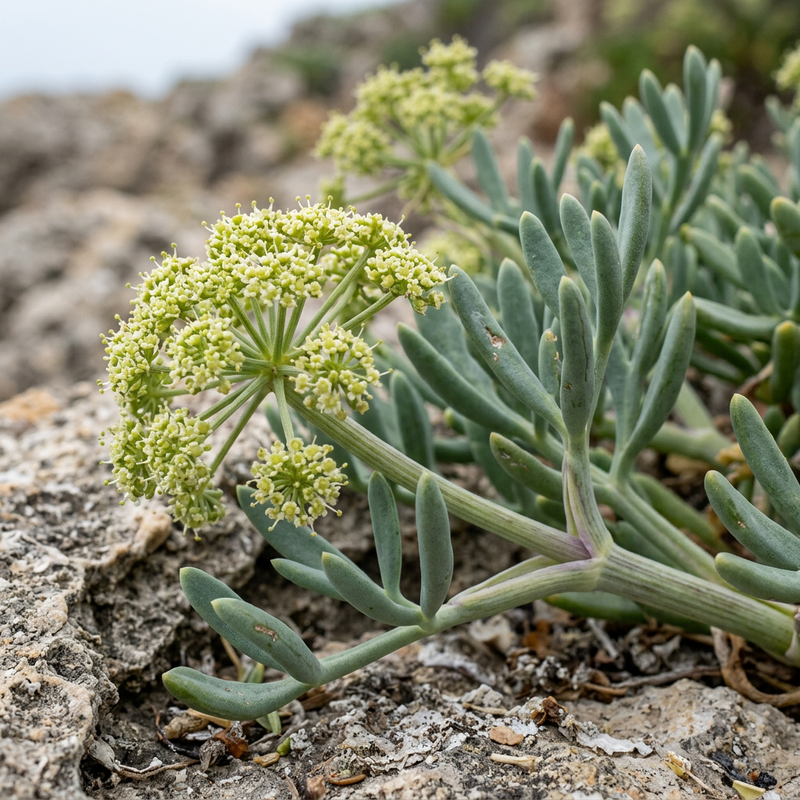 Meerfenchel (Crithmum maritimum), AI-illustratie