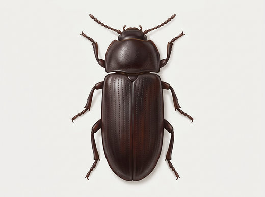 Meelkever (Tenebrio molitor) van bovenaf