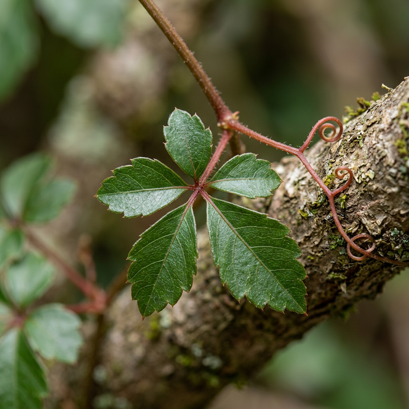 Miniatur-Kletterrebe (Cissus striata), AI-illustratie