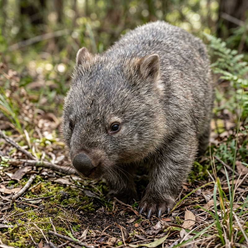 Wombat met naakte neus