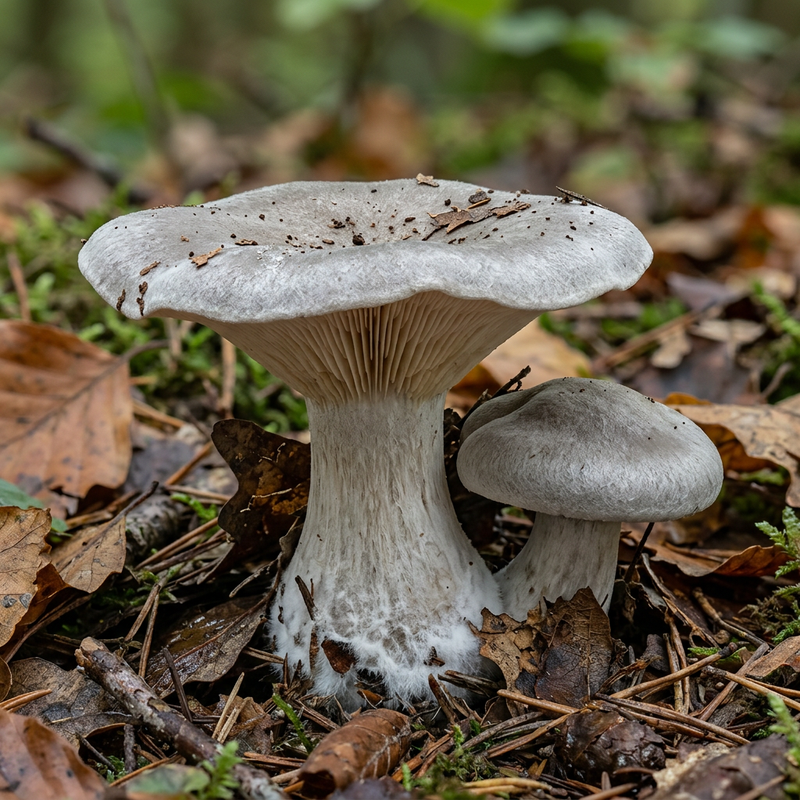 Mistige grijze trechter (Clitocybe nebularis), AI-illustratie