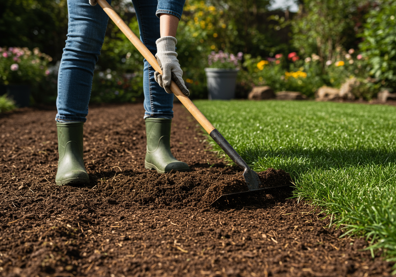 Neudorff NeudoHum RasenErde — Anwendungs-Szene
