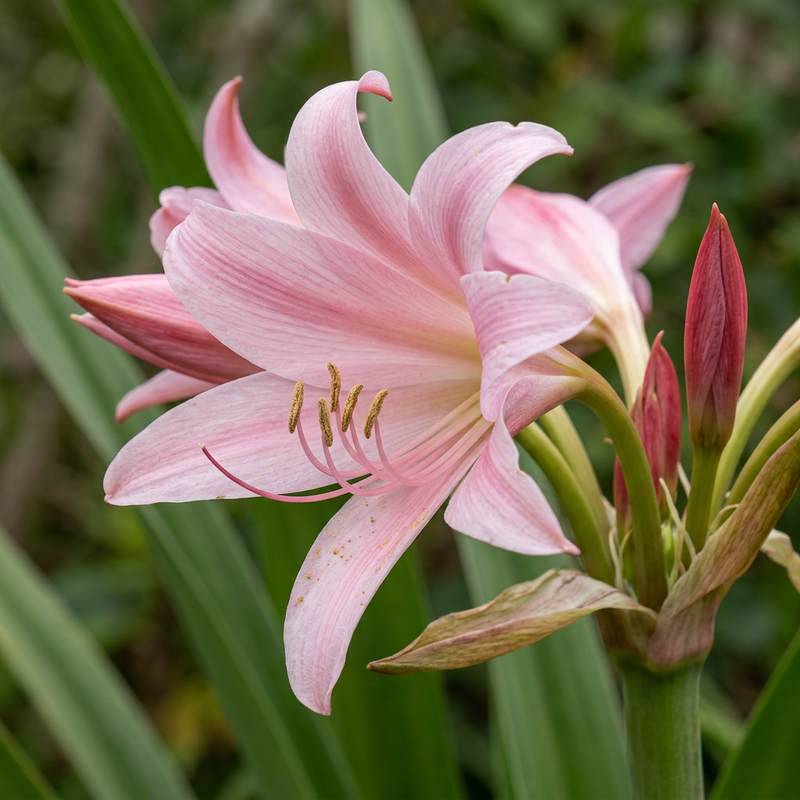 Powell-Hakenlilie (Crinum powellii), AI-illustratie