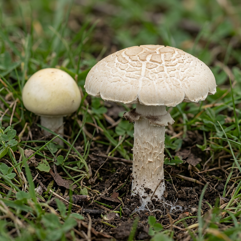 Rissiger Ackerling (Agrocybe dura), AI-illustratie