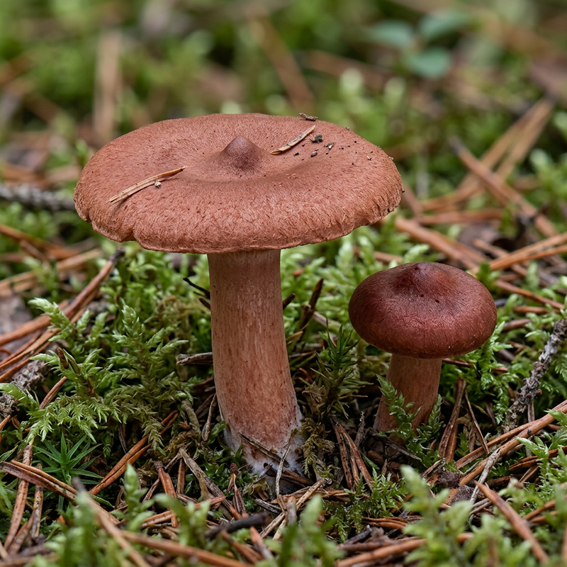 Rotbrauner Milchling (Lactarius rufus), AI-illustratie