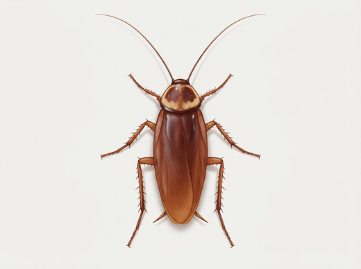 Amerikaanse kakkerlak (Periplaneta americana) van bovenaf
