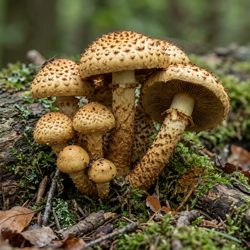 Schüpplings (geslacht) (Pholiota), AI-illustratie
