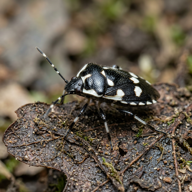 Zwart-wit aardeinsect