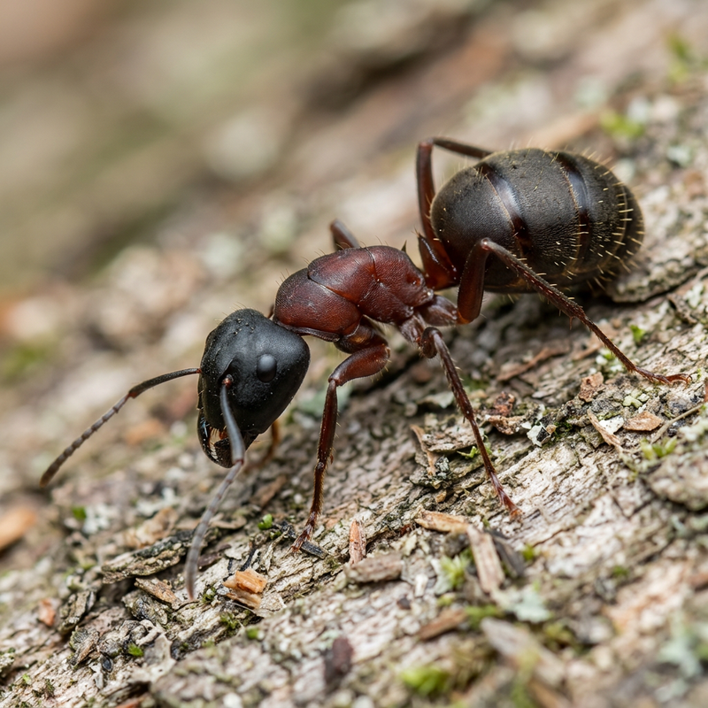 Zwarte timmermansmier (Camponotus herculeanus), AI-illustratie