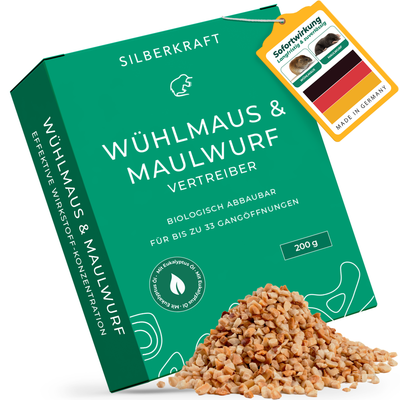 Slberkraft Vole & Mollenbestrijder - biologisch afbreekbare bescherming voor tuin en gazon