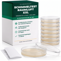 Silberkraft schimmeltest XXL – zelftest met 10 petrischalen voor thuis