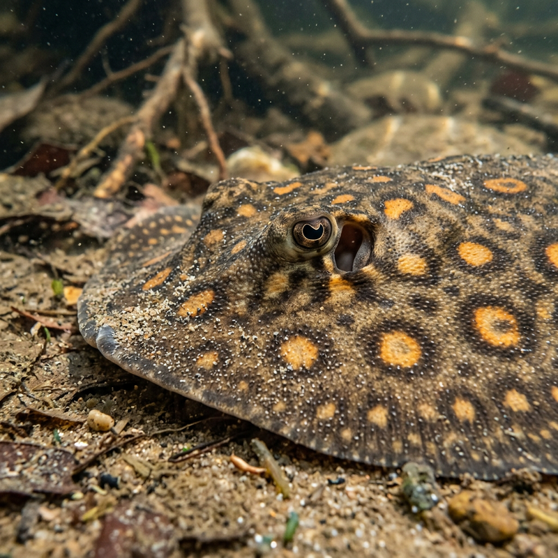Süßwasserrochen (Potamotrygon), AI-illustratie