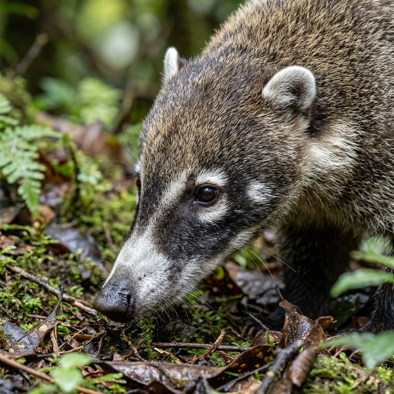 Coati met witte neus