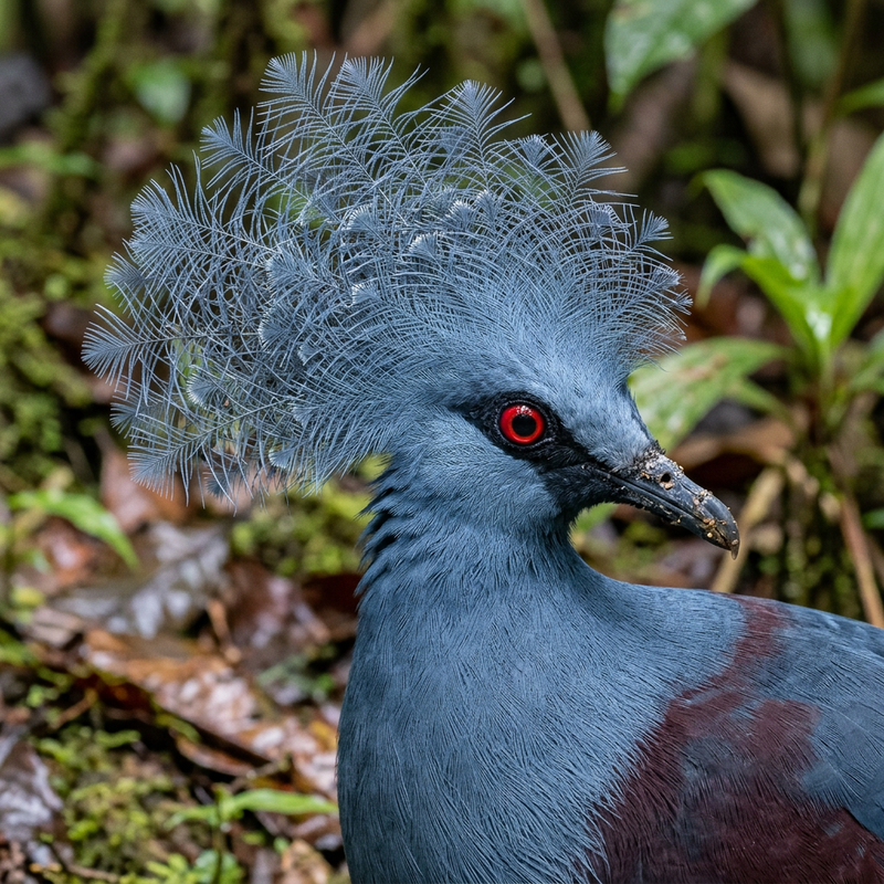 Westliche Krontaube (Goura cristata), AI-illustratie