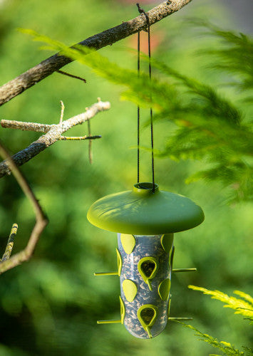 Vogelfutterspender - Multifunktionale Futterstation für die Vogelfütterung - 22 cm - Silberkraft