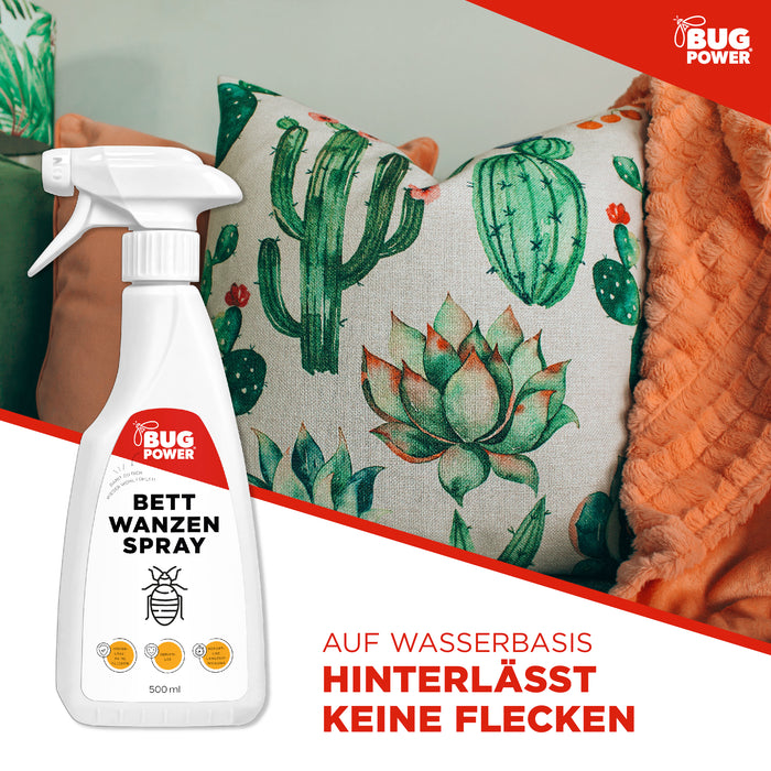 BugPower Bettwanzen Spray - effektiv gegen Bettwanzen und deren Larven - Silberkraft