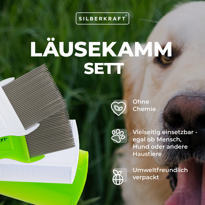 Luizenkam set van 4 - Silberkraft