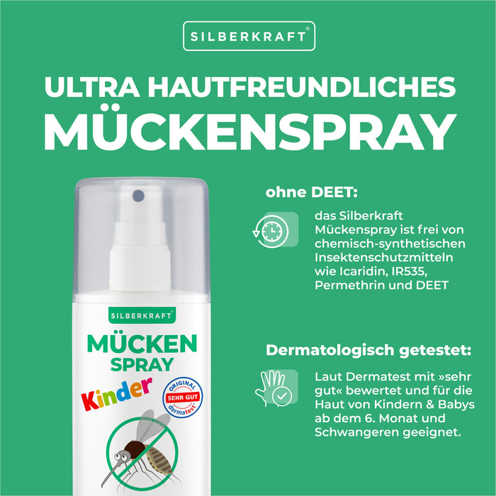 Mückenspray für Kinder & Babys ab dem 6ten Monat - Silberkraft