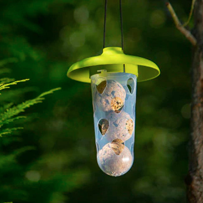 Vogelfutterspender und Vogeltränke - 3-in-1 Set - Multifunktionale Futterstation - 22 cm - Silberkraft