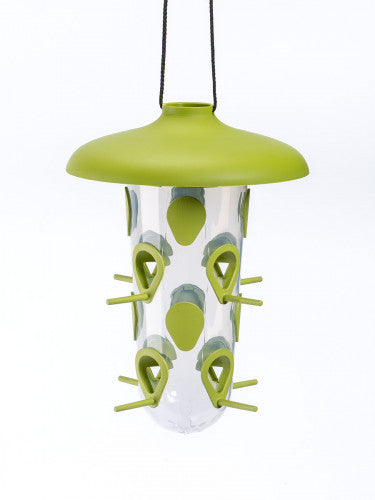 Vogelfutterspender - Multifunktionale Futterstation für die Vogelfütterung - 22 cm - Silberkraft