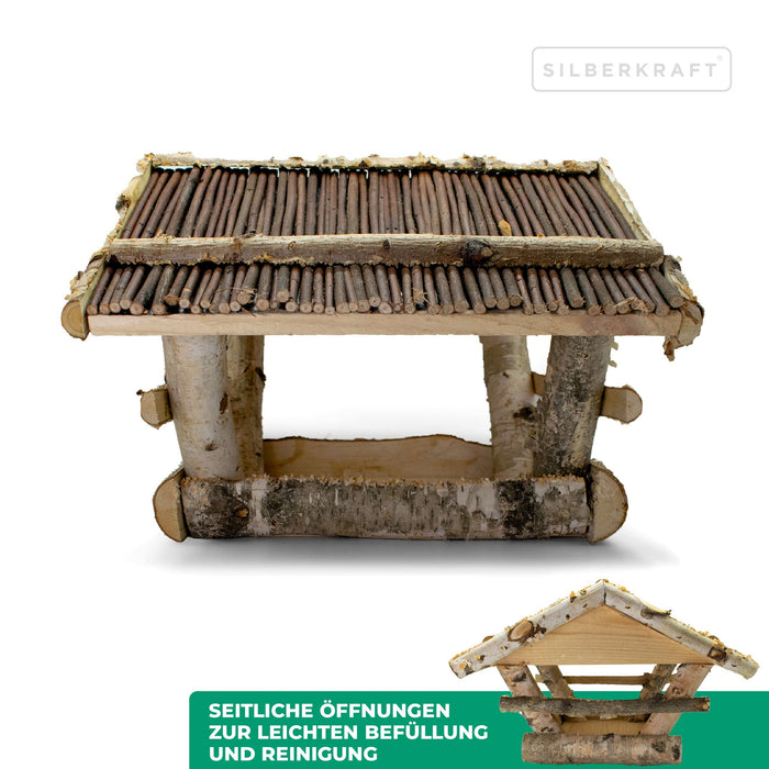 Vogelhaus mit Weidendach zum Aufhängen - Silberkraft