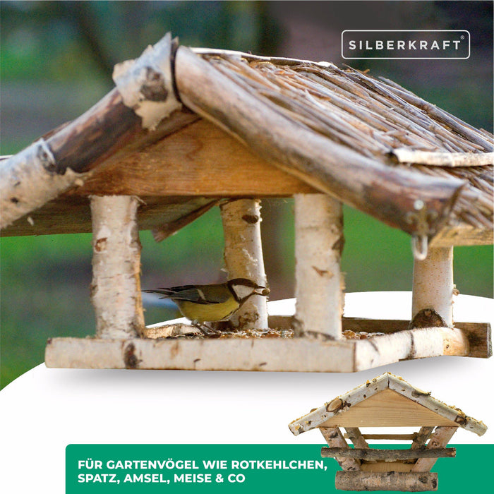 Vogelhaus mit Weidendach zum Aufhängen - Silberkraft